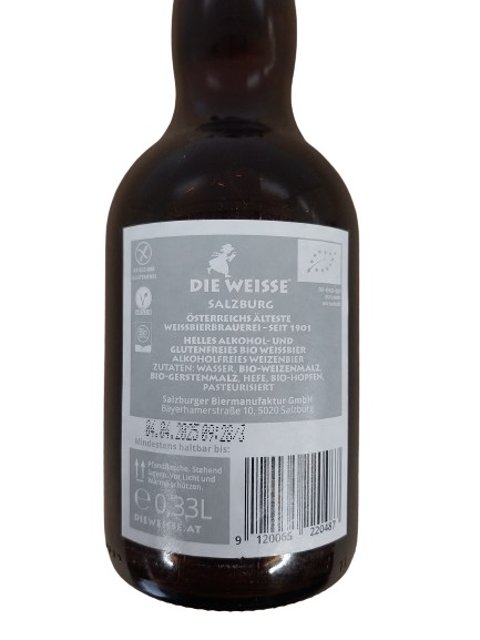 Die Weisse glutenfrei alkoholfrei, 0,33 L Flasche